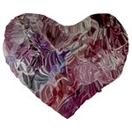 Hidden Heart Large 19  Premium Flano Heart Shape Cushions