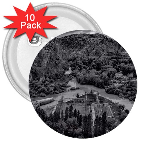 Florentino ameghino dam, chubut, argentina 3  Buttons (10 pack)  from ArtsNow.com Front