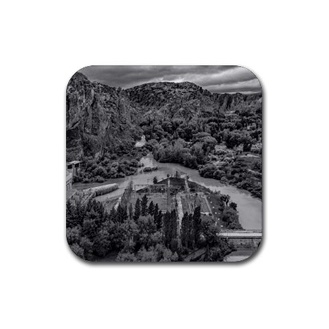 Florentino ameghino dam, chubut, argentina Rubber Coaster (Square) from ArtsNow.com Front