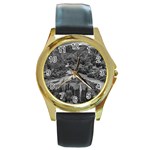 Florentino ameghino dam, chubut, argentina Round Gold Metal Watch