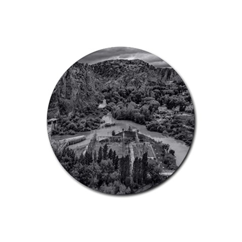 Florentino ameghino dam, chubut, argentina Rubber Coaster (Round) from ArtsNow.com Front