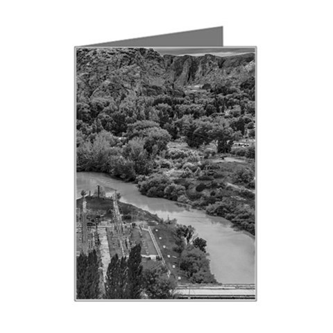 Florentino ameghino dam, chubut, argentina Mini Greeting Card from ArtsNow.com Left