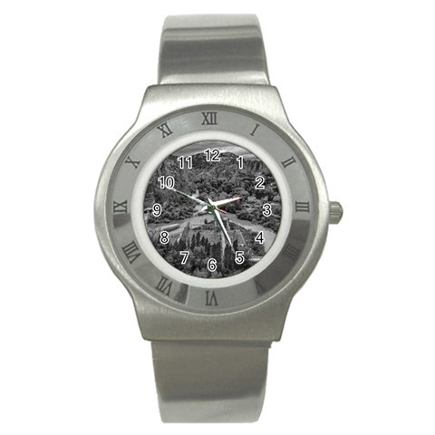 Florentino ameghino dam, chubut, argentina Stainless Steel Watch from ArtsNow.com Front