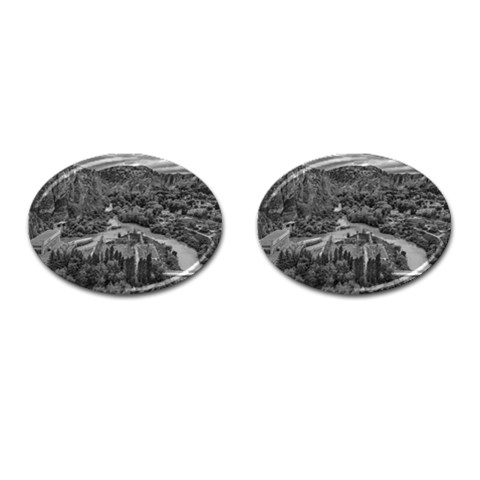 Florentino ameghino dam, chubut, argentina Cufflinks (Oval) from ArtsNow.com Front(Pair)