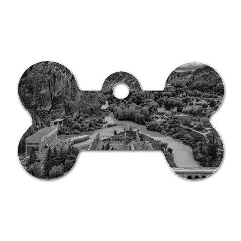 Florentino ameghino dam, chubut, argentina Dog Tag Bone (One Side) from ArtsNow.com Front