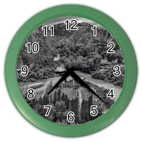 Florentino ameghino dam, chubut, argentina Color Wall Clock from ArtsNow.com Front