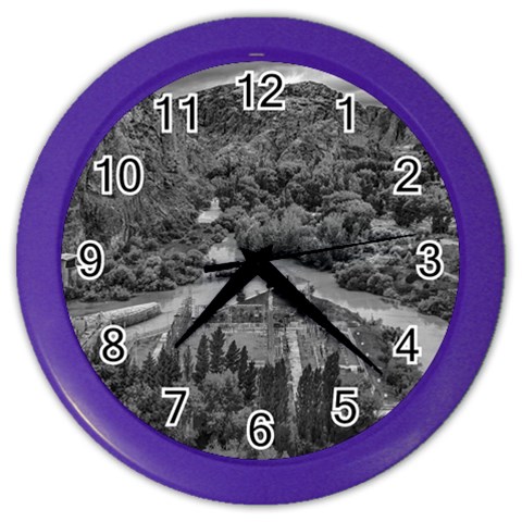 Florentino ameghino dam, chubut, argentina Color Wall Clock from ArtsNow.com Front