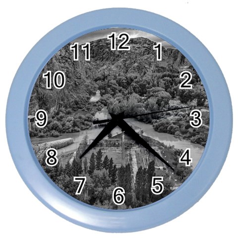 Florentino ameghino dam, chubut, argentina Color Wall Clock from ArtsNow.com Front