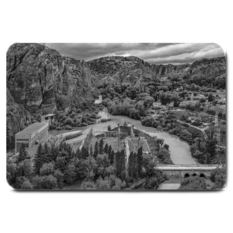 Florentino ameghino dam, chubut, argentina Large Doormat from ArtsNow.com 30 x20  Door Mat