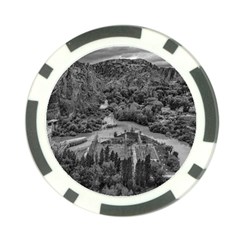 Florentino ameghino dam, chubut, argentina Poker Chip Card Guard from ArtsNow.com Front