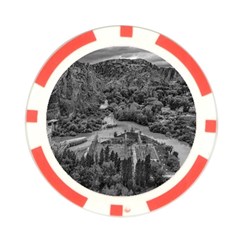 Florentino ameghino dam, chubut, argentina Poker Chip Card Guard from ArtsNow.com Front