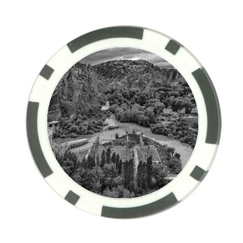 Florentino ameghino dam, chubut, argentina Poker Chip Card Guard from ArtsNow.com Back