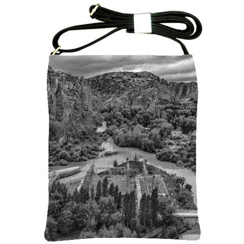 Florentino ameghino dam, chubut, argentina Shoulder Sling Bag from ArtsNow.com Front