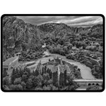 Florentino ameghino dam, chubut, argentina Fleece Blanket (Large)