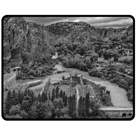 Florentino ameghino dam, chubut, argentina Fleece Blanket (Medium) from ArtsNow.com 60 x50  Blanket Front