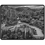 Florentino ameghino dam, chubut, argentina Fleece Blanket (Medium)