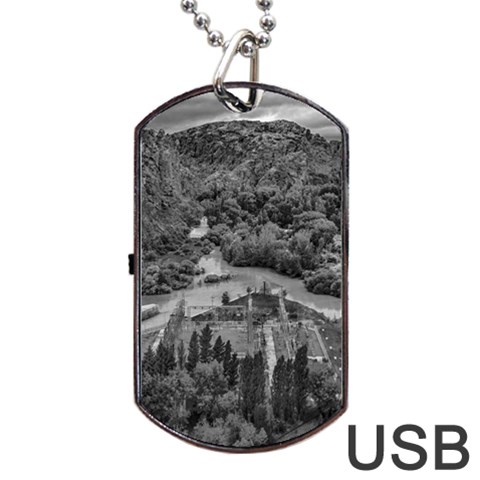 Florentino ameghino dam, chubut, argentina Dog Tag USB Flash (One Side) from ArtsNow.com Front