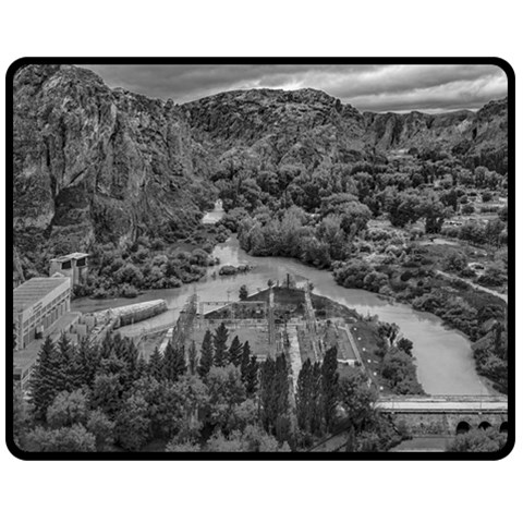 Florentino ameghino dam, chubut, argentina Two Sides Fleece Blanket (Medium) from ArtsNow.com 58.8 x47.4  Blanket Front