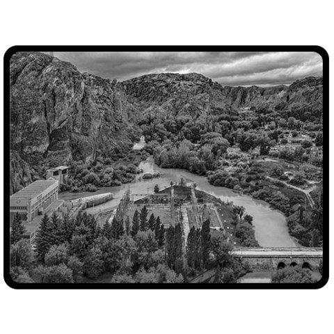 Florentino ameghino dam, chubut, argentina Two Sides Fleece Blanket (Large) from ArtsNow.com 80 x60  Blanket Front