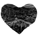 Florentino ameghino dam, chubut, argentina Large 19  Premium Flano Heart Shape Cushions