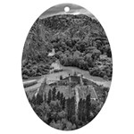 Florentino ameghino dam, chubut, argentina UV Print Acrylic Ornament Oval