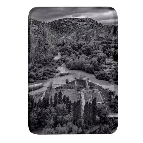 Florentino ameghino dam, chubut, argentina Rectangular Glass Fridge Magnet (4 pack) from ArtsNow.com Front