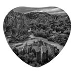 Florentino ameghino dam, chubut, argentina Heart Glass Fridge Magnet (4 pack)