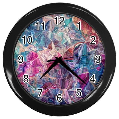 Blue Blend Wall Clock (Black) from ArtsNow.com Front