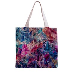 Blue Blend Zipper Grocery Tote Bag from ArtsNow.com Front