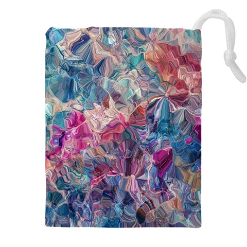 Blue Blend Drawstring Pouch (4XL) from ArtsNow.com Front