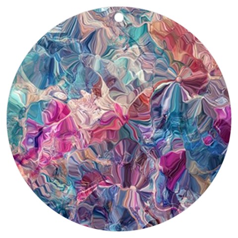 Blue Blend UV Print Acrylic Ornament Round from ArtsNow.com Front