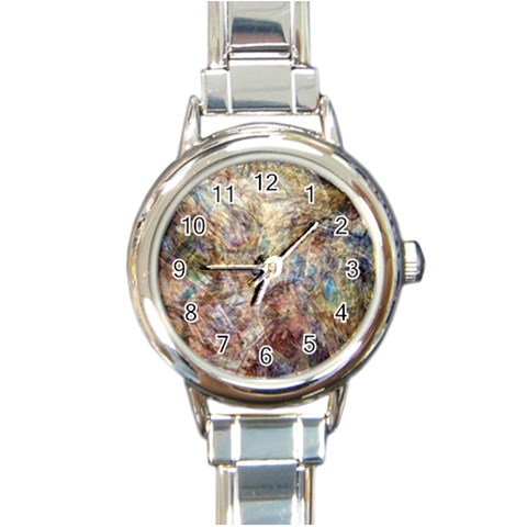 Mono Pour Blend  Round Italian Charm Watch from ArtsNow.com Front