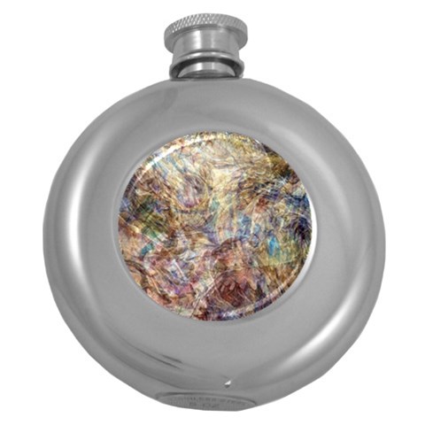 Mono Pour Blend  Round Hip Flask (5 oz) from ArtsNow.com Front