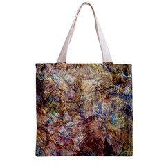 Mono Pour Blend  Zipper Grocery Tote Bag from ArtsNow.com Back