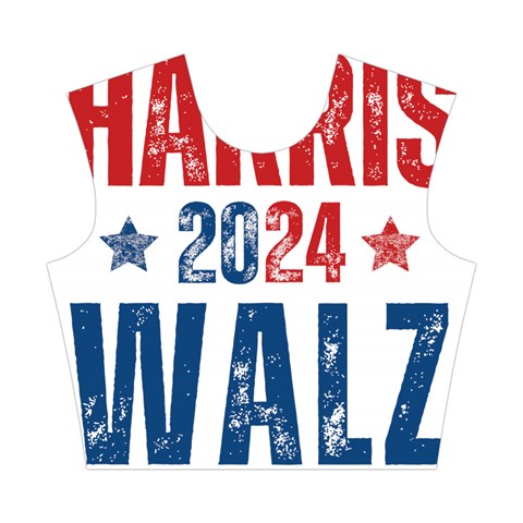 Kamala Harris 2024 Walz Cotton Crop Top from ArtsNow.com Front