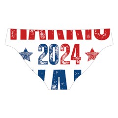 Kamala Harris 2024 Walz Cross Back Hipster Bikini Set from ArtsNow.com Back Under