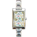 Leaf pattern  Rectangle Italian Charm Watch