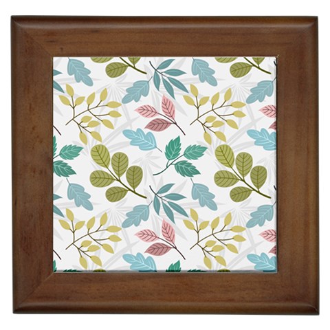 Leaf pattern  Framed Tile from ArtsNow.com Front