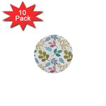 Leaf pattern  1  Mini Buttons (10 pack) 