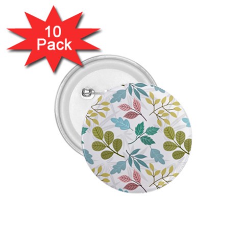 Leaf pattern  1.75  Buttons (10 pack) from ArtsNow.com Front