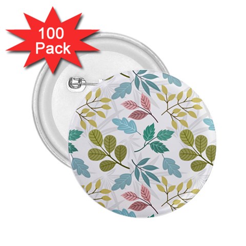 Leaf pattern  2.25  Buttons (100 pack)  from ArtsNow.com Front