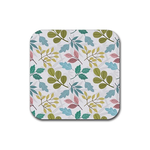 Leaf pattern  Rubber Coaster (Square) from ArtsNow.com Front