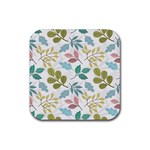 Leaf pattern  Rubber Coaster (Square)