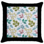 Leaf pattern  Throw Pillow Case (Black)