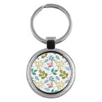 Leaf pattern  Key Chain (Round)