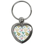 Leaf pattern  Key Chain (Heart)