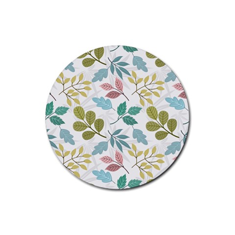 Leaf pattern  Rubber Coaster (Round) from ArtsNow.com Front