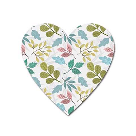 Leaf pattern  Heart Magnet from ArtsNow.com Front