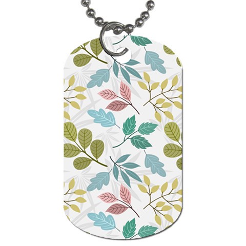 Leaf pattern  Dog Tag (One Side) from ArtsNow.com Front