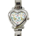 Leaf pattern  Heart Italian Charm Watch